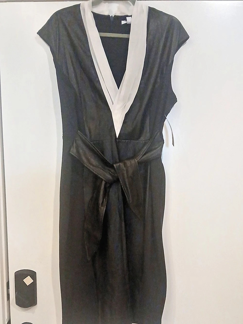 New York & Company Maxi Dress Black & White XL